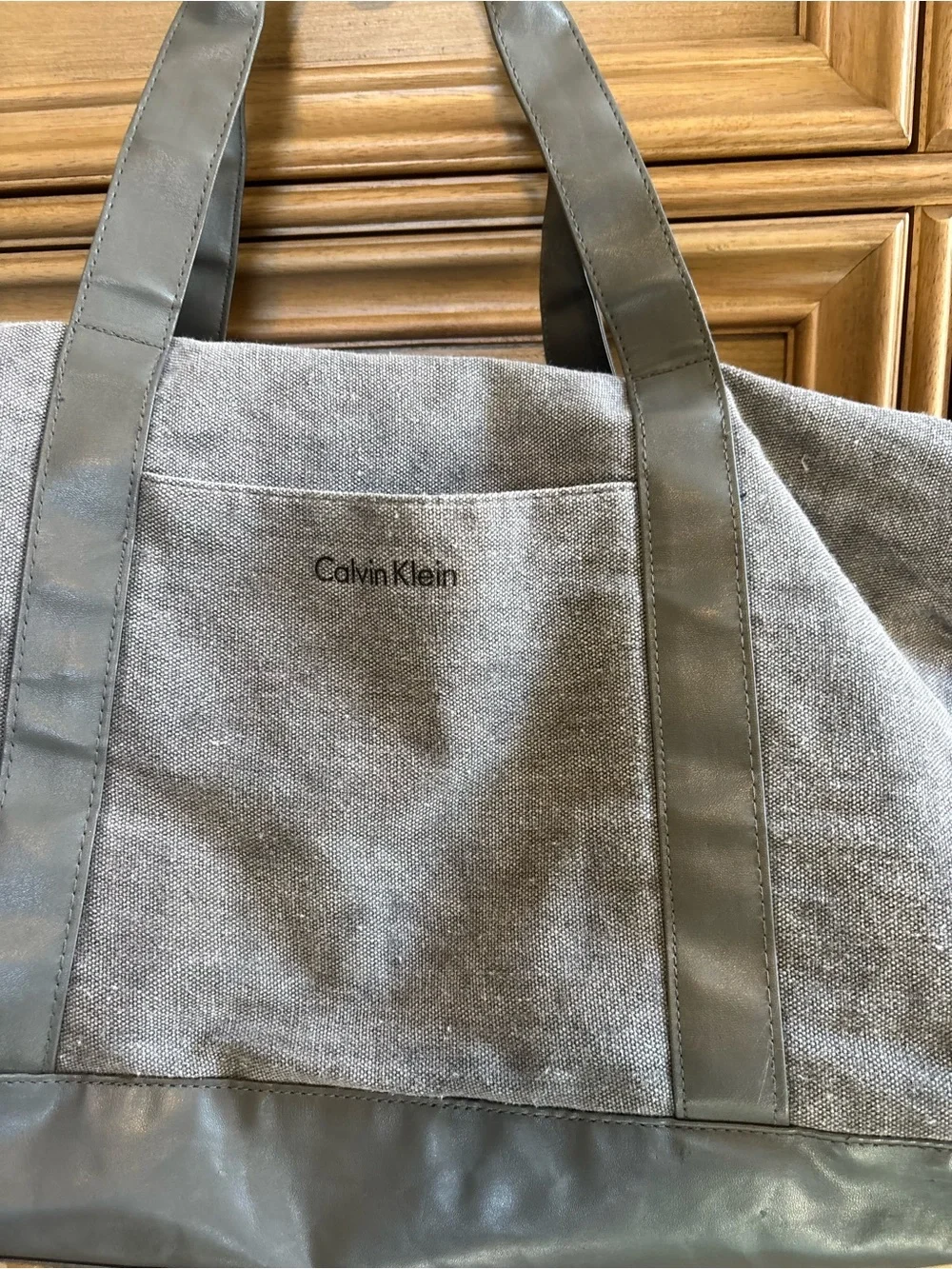 Calvin Klein gray duffel bag very spacious can hold a lot